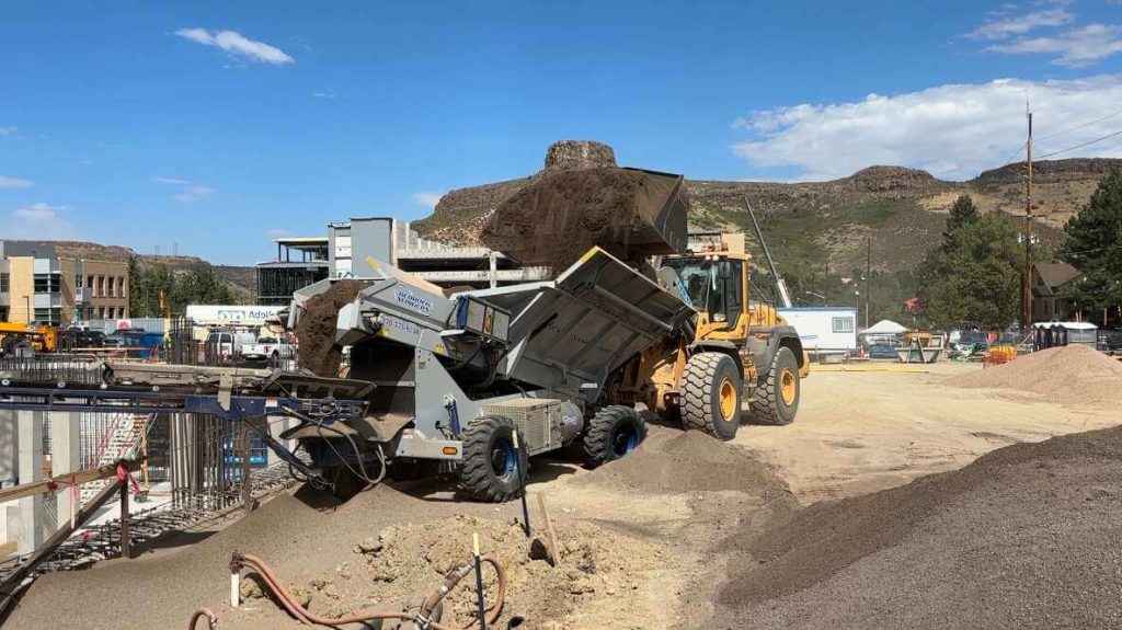 Slinger Trick completing a job at Colorado School of Mines.
